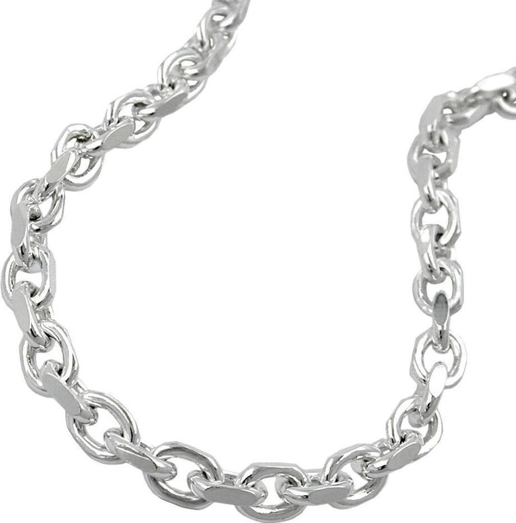 Ankerkette Armband Armkette diamantiert aus 925 Silber Echtsilber 19cm Uni