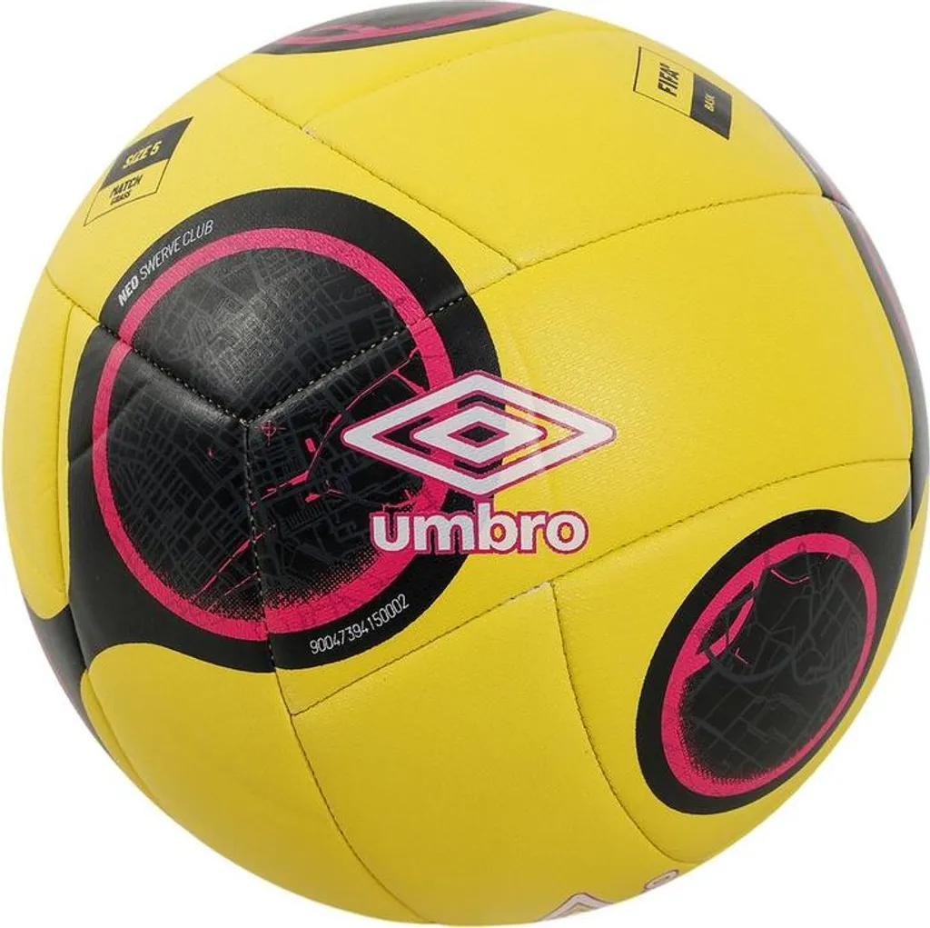 Ballon Football Umbro Taille 5 pour Entraînement Club Jaune Neo Swerve