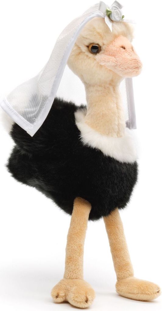 Kuscheltier Strauß mit Brautschleier 19 cm Plüschstrauß Produktbild 