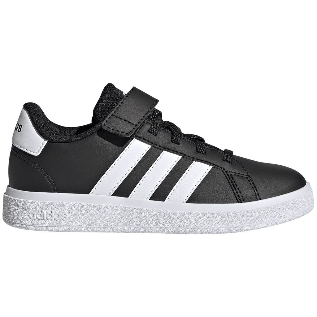 adidas Grand Court Elastic Lace and Top Strap Sneaker mit Klettverschluß Kinder A0QM - cblack/ftwwht/cblack 33