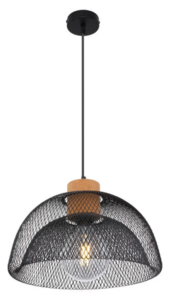 Luminaire suspendu noir ajustable pour corriger l'éclairage de bureau