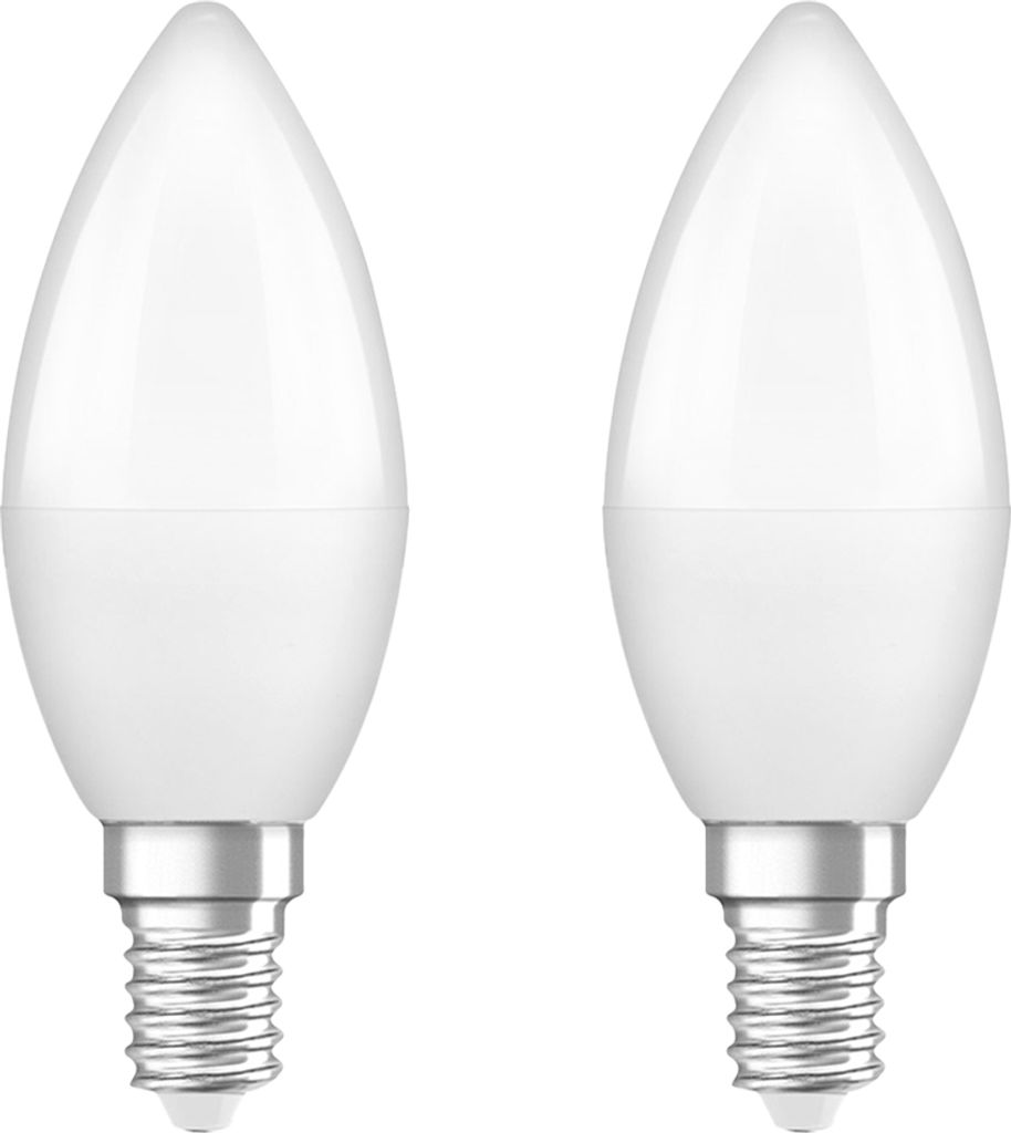 2 x Bellalux LED Leuchtmittel Kerze B40 4,9W = 40W E14 matt 470lm warmweiß 2700K