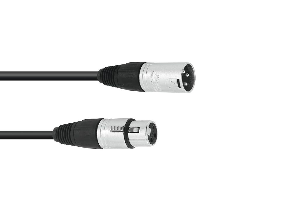 XLR Kabel 3pol 0,5m sw Neutrik
