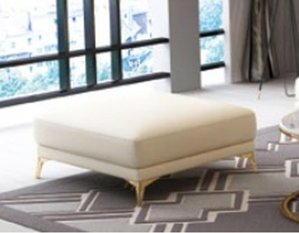 Moderne Sofa Eckgarnitur L Form Polster Sitz Ecke Couch + Hocker Italien Möbel