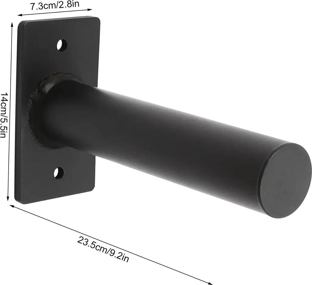 Support mural disques haltères gain de place Lot de 4 Noir Mat 80kg - 3