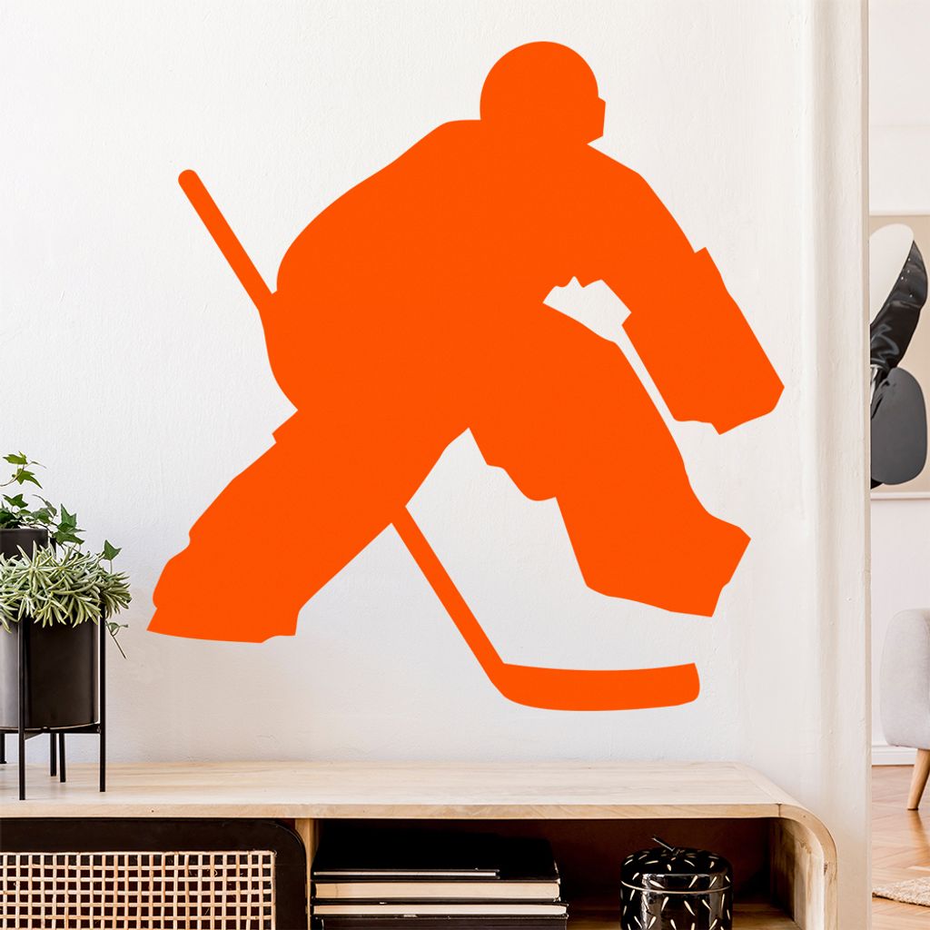Eishockey Puck Spieler Figur Wandtattoo Wandaufkleber Wall Sticker - Dekoration, Küche, Wohnzimmer, Schlafzimmer, Badezimmer