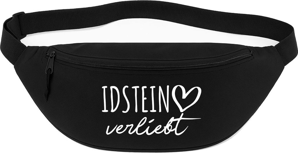 Huuraa Bauchtasche Idstein verliebt 2,5 Liter Black Polyester Crossbody Bag Geschenkidee