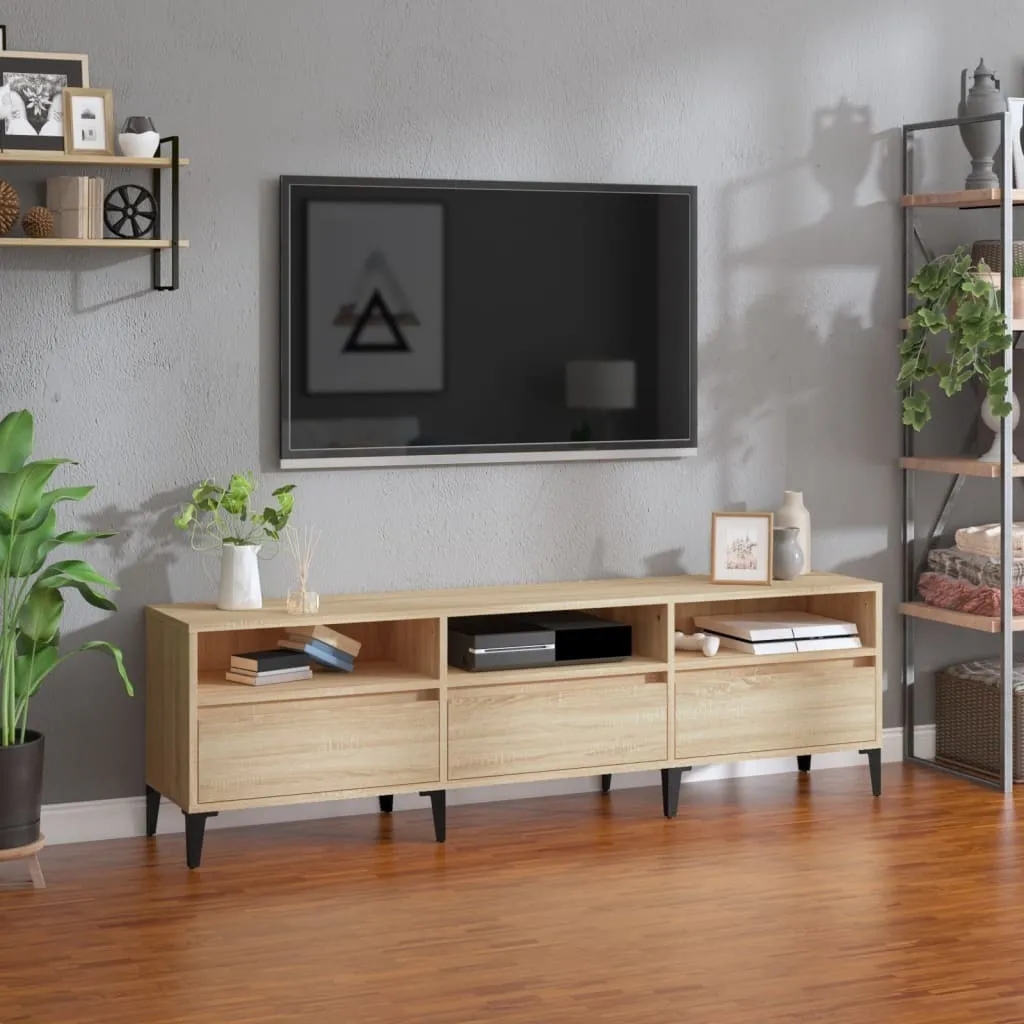 Mobile TV 150cm Rovere Sonoma Hommie - Facile Montaggio Legno