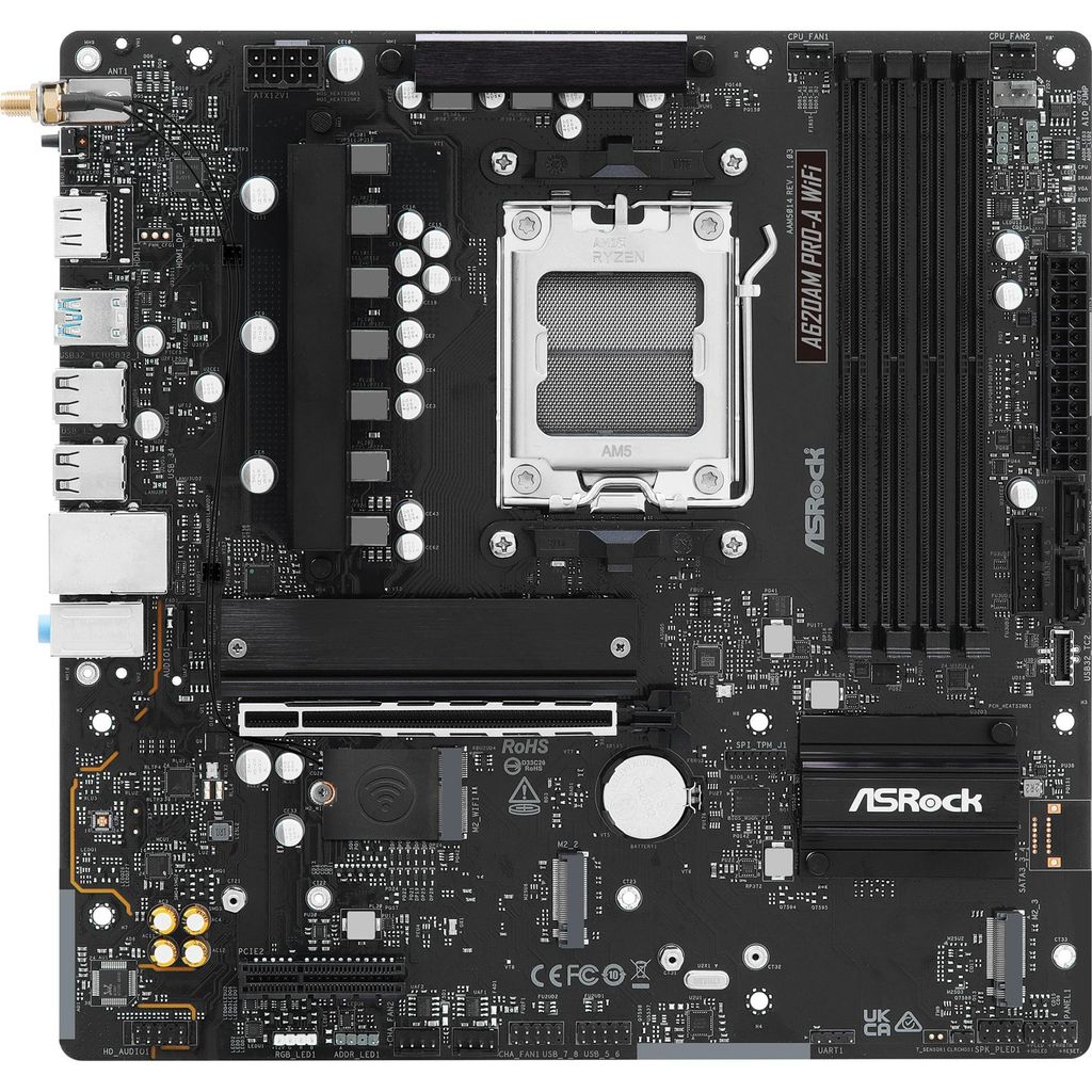 ASRock A620AM Pro-A WiFi         AM5 mATX HDMI          Produktbild 