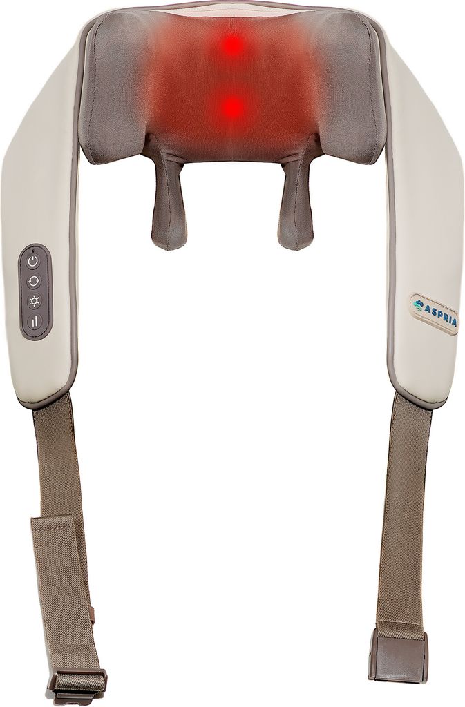 Aspria 5D Shiatsu Nackenmassagegerät mit Wärme, wiederaufladbar, Tragbares Schultermassagegerät für Nacken, Schulter, Rücken, Beine und Ganzk...