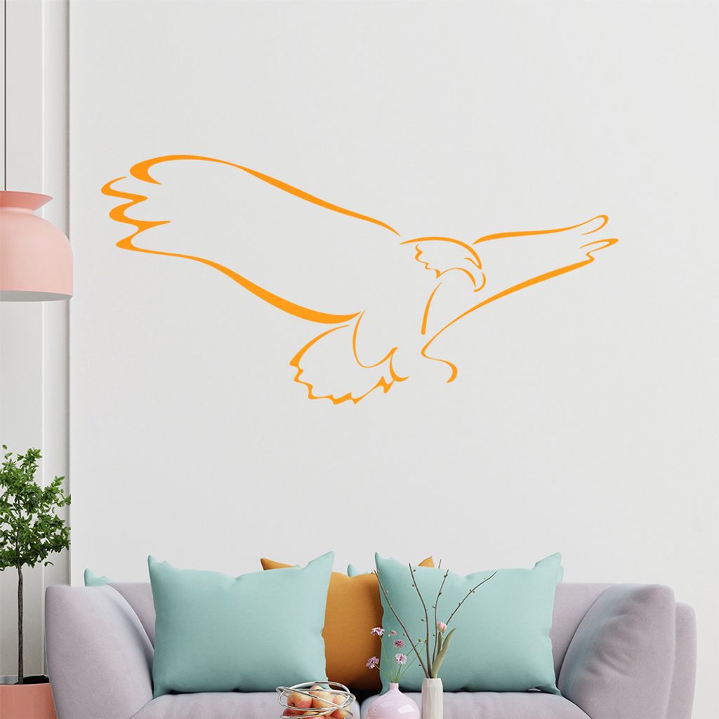 Adler Linien Wandtattoo in 6 Größen - Wandaufkleber Wall Sticker - Dekoration, Küche, Wohnzimmer, Schlafzimmer, Badezimmer