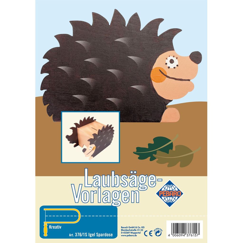 PEBARO Laubsägevorlage Igel, Spardose