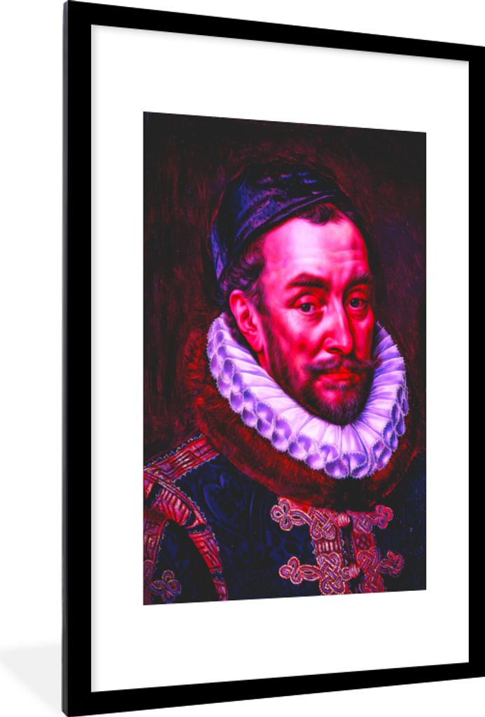 MuchoWow MuchoWow Gerahmtes Poster Wilhelm von Oranien - Adriaen Thomasz - Alte Meister 60x90 cm - Poster mit zchwarzem Bilderrahmen - Dekorati...
