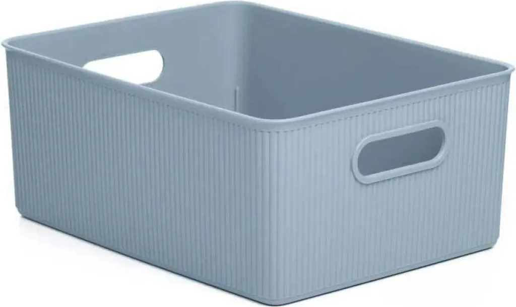 Panier de Rangement Salle de Bain 15L Tatay Path L Bleu Brumeux
