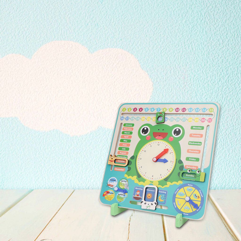 Multifunktionale Kalenderuhr, Kinder-Kalenderuhr, Kalenderspielzeug, Uhrenspielzeug, Kalender-Lernspielzeug