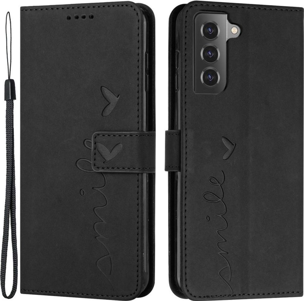 Samsung Galaxy S21 FE Hülle - Coverup Smile Klapphülle - Schwarz