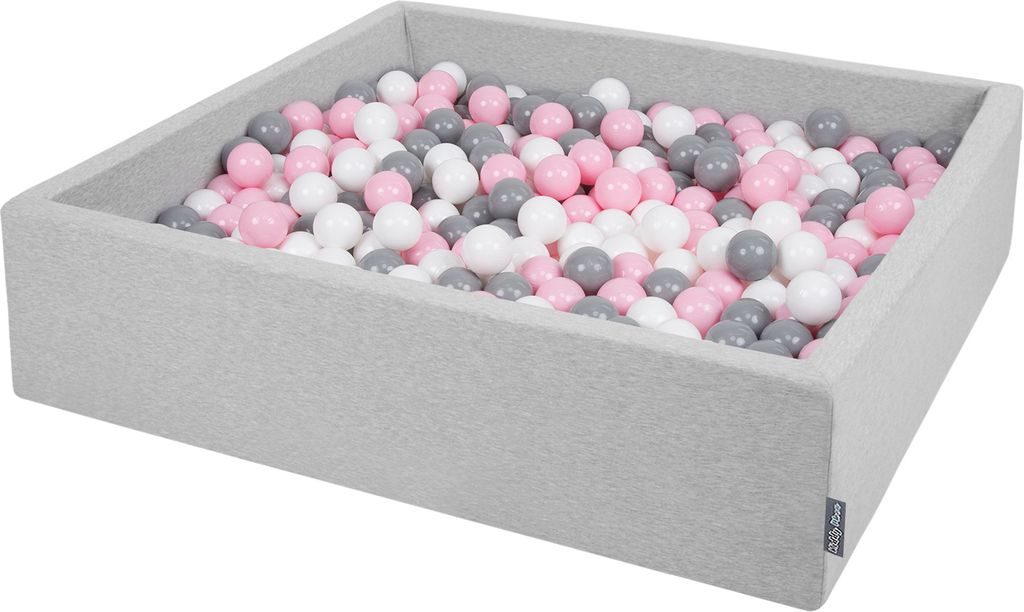 KiddyMoon quadrat bällebad bällepool 120x30cm/200 bälle ∅ Produktbild 