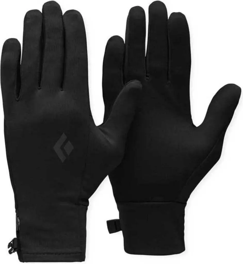 Gants Fins Tactiles Black Diamond Screentap Noirs en Polaire Stretch M