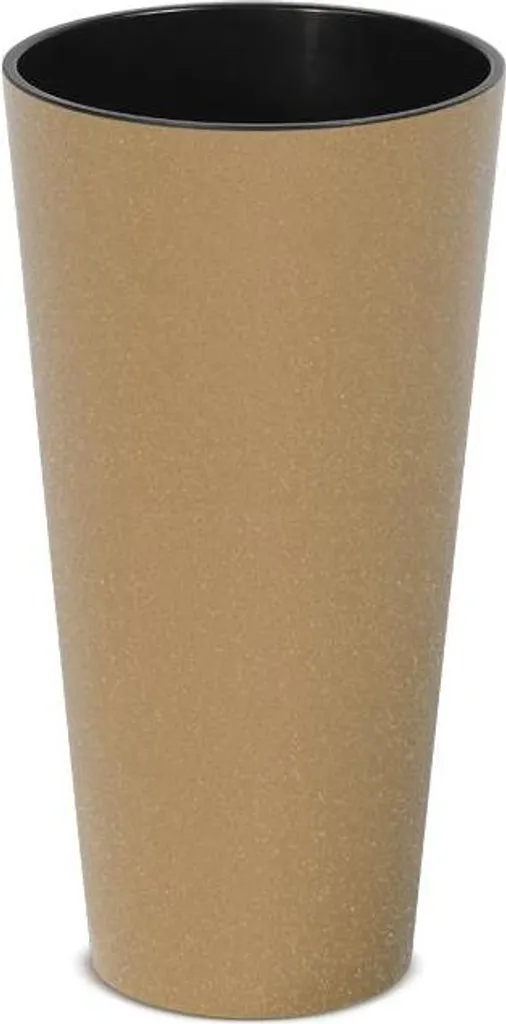 Cache-pot en bois recyclé 30 cm couleur café pour fleurs et plantes