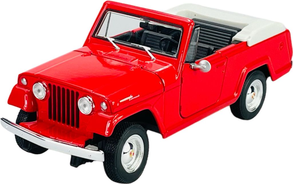 Welly 1967 Jeepster Commando Roadster Rot Maßstab 1:24 Modellauto 24117