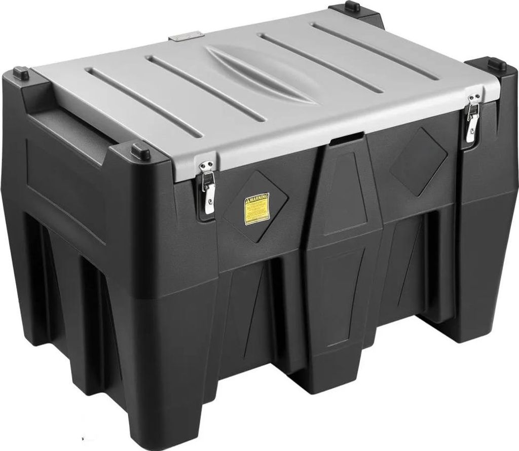 Dieseltank Tragbar 484,5L - Tankanlage mit 12V Transferpumpe 45L/min - Schwarz Farbe