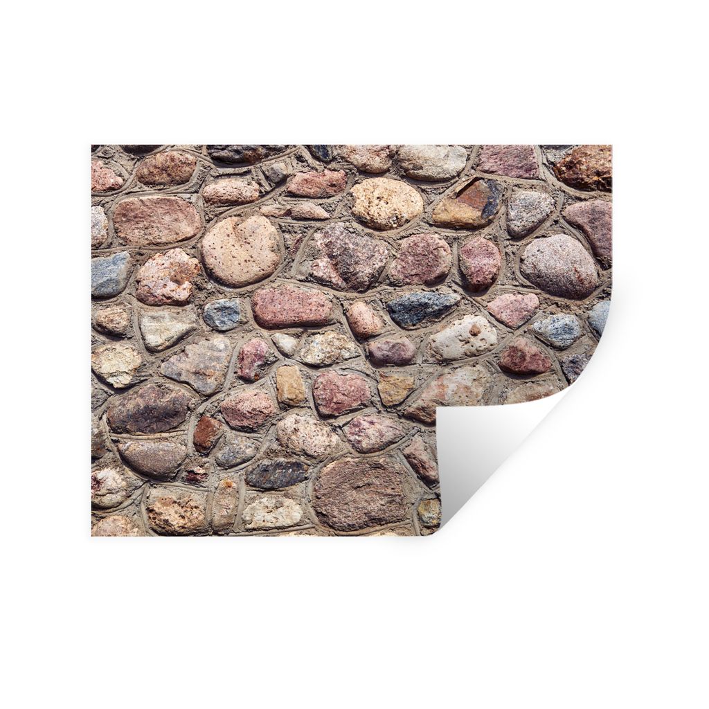 MuchoWow Wandtattoo Wandsticker Wandaufkleber Felsbrocken - Stein - Natur 160x120 cm Selbstklebend und Repositionierbar - Selbstklebend - Fototap...