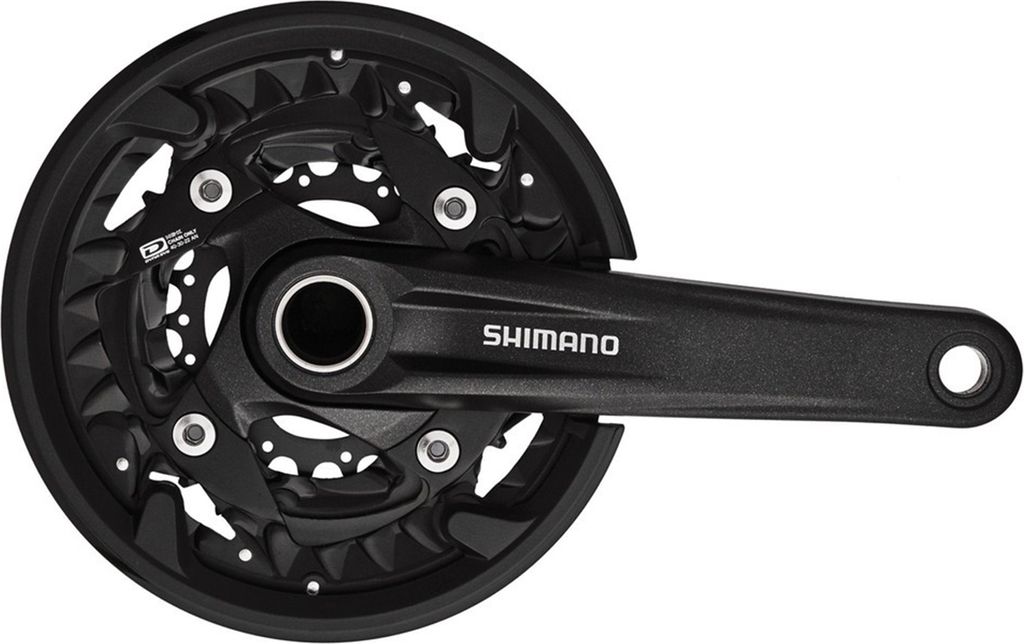 SHIMANO EFCMT500EX002C Kurbelgarnitur MT500 40/30/22 Zähne 175mm FC-MT500 schwarz,m. KSS m Festachse, schwarz (1 Set)