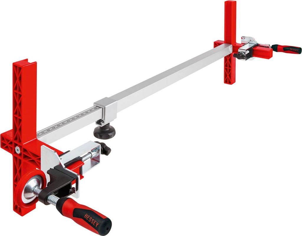 A tool for holding doors in place during installation.