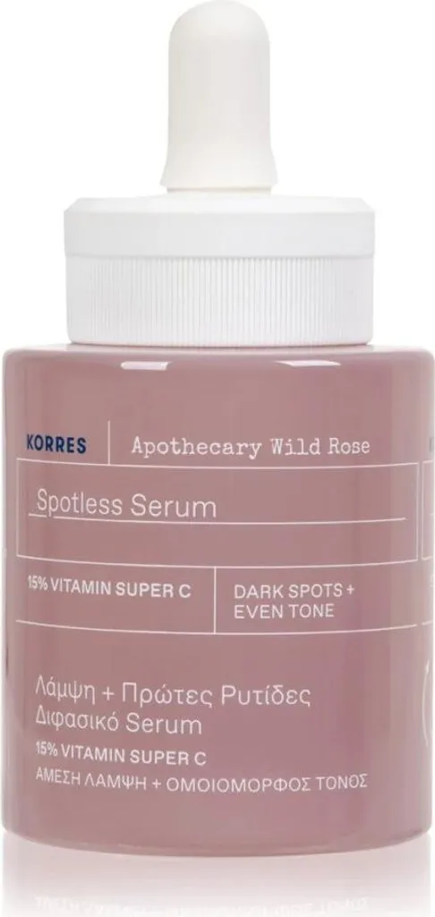 Siero Viso Korres Wild Rose 30ml: Vitamina C e Rosa Canina Greca - 1