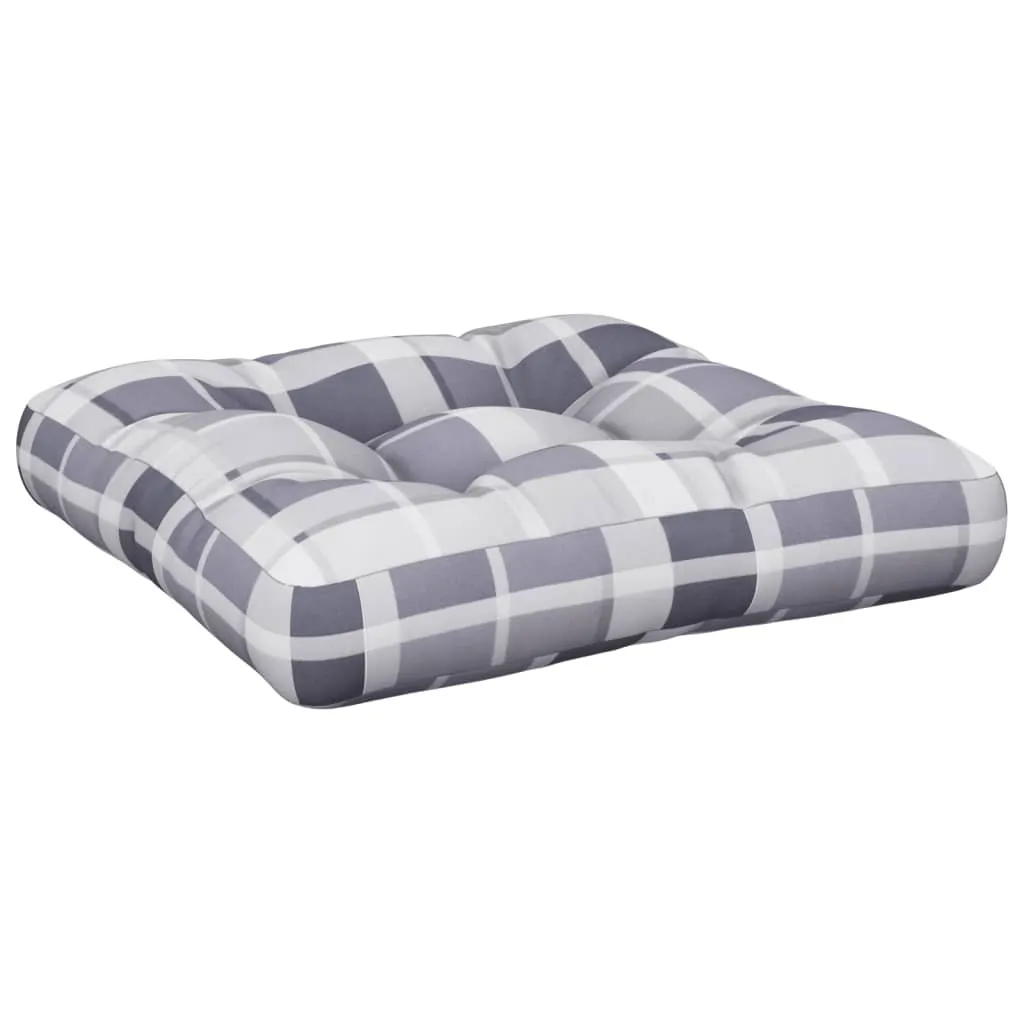 Cuscini per Pallet 2 Pezzi Grigio a Quadri | Set Arredo Giardino 2025 - 4