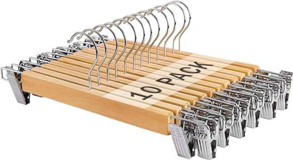 Kleiderhänger, platzsparend, 2-teilig, Anti-Rutsch, 5-in-1, Multifunktion, für Hemden, Hosen