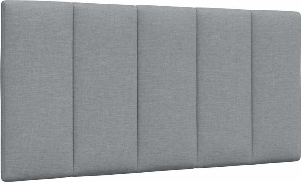 Kopfteil-Kissen "Hanko" Hellgrau 100 cm Stoff