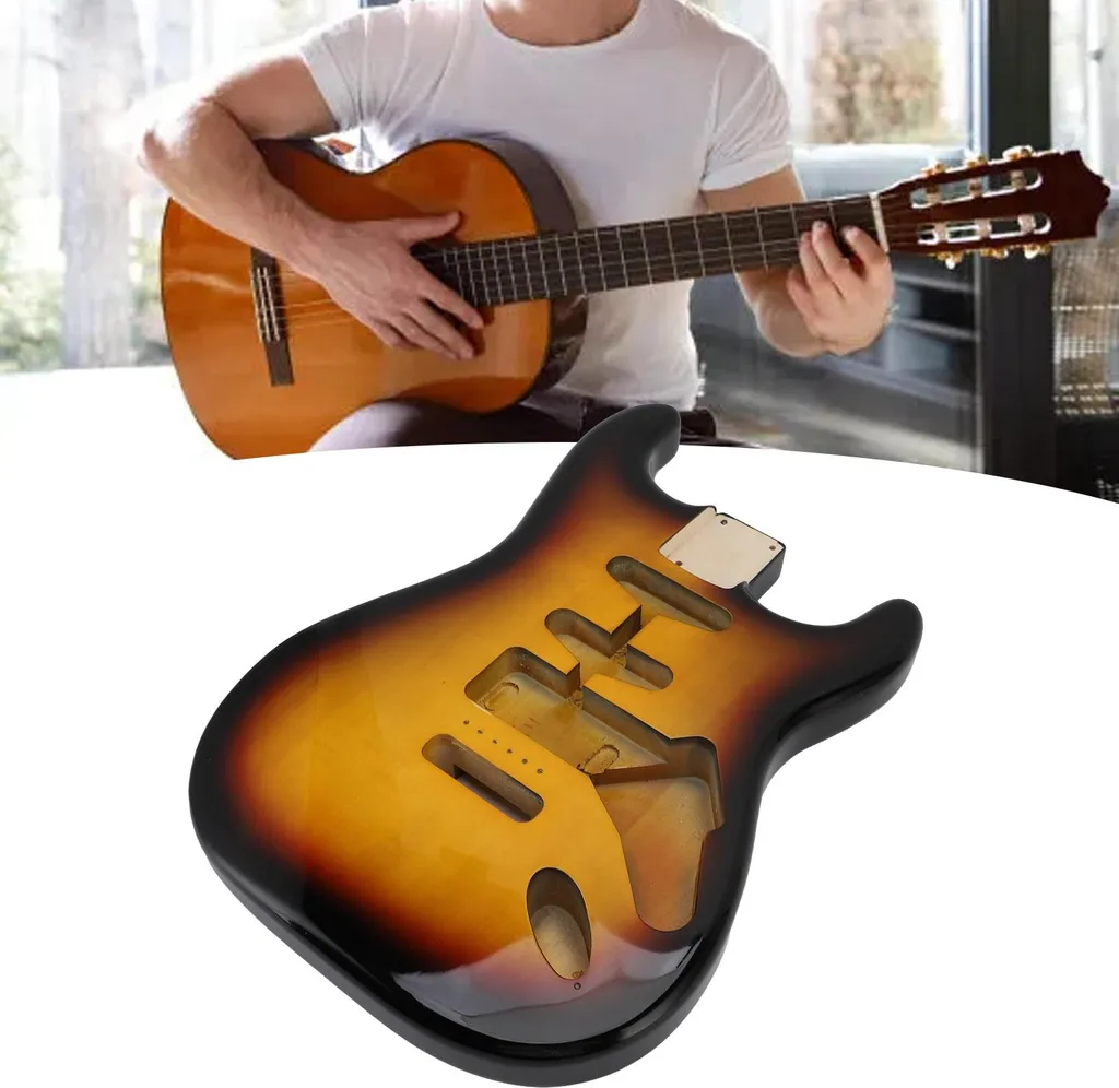Corps guitare peuplier finition Sunburst 3 tons avec défonce type HSH - 12