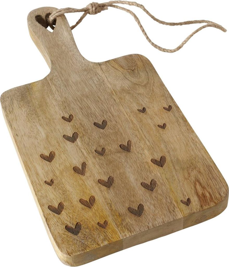 Schneidebrett aus Mangoholz, Herzform, LOVELYN