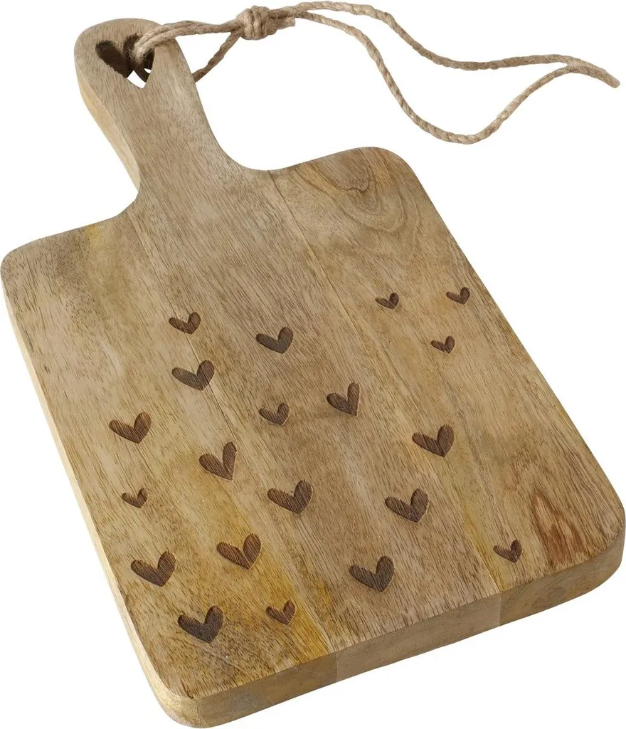 LOVELYN Tagliere Design Mango e Cuori - Accessorio Cucina Estetica