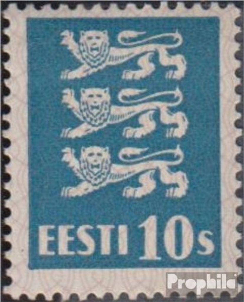 Briefmarken Estland 1928 Mi 79b mit Falz Wappenlöwen