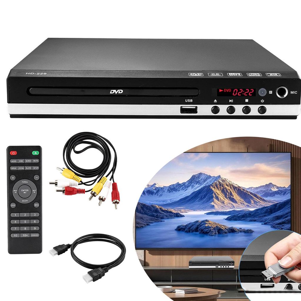 DVD Player für Fernseher, Mini CD/DVD Player, mit Produktbild 