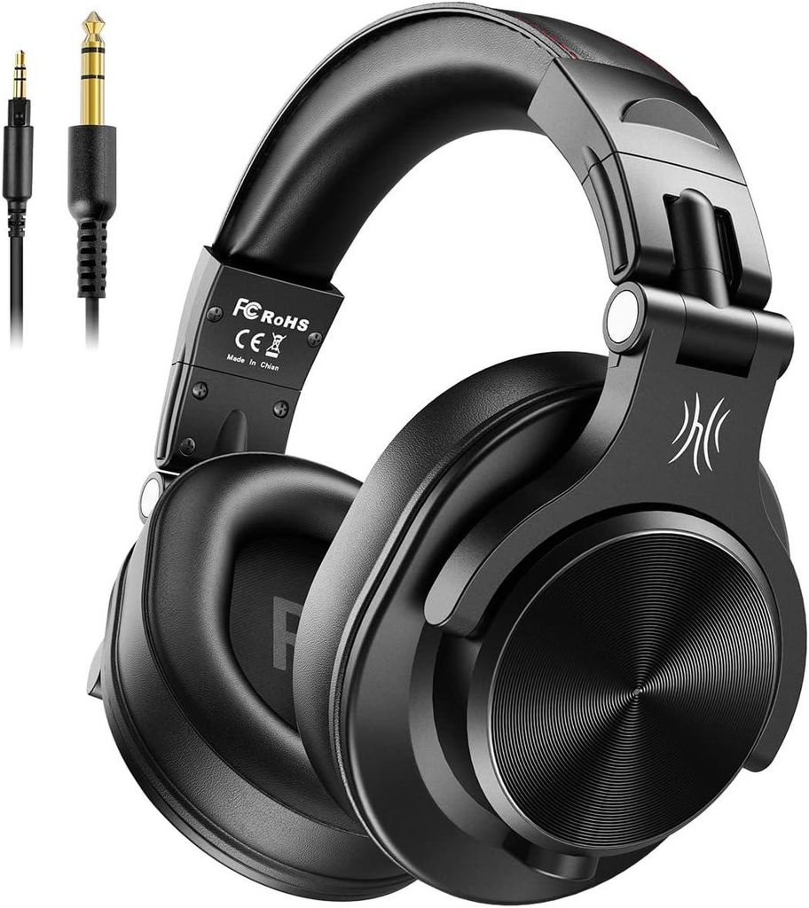 OneOdio A71 – Over-Ear DJ Kopfhörer mit Kabel, HiFi Studio Kopfhörer mit Share-Port, 40mm Treiber, für Musikproduktion & Monitoring