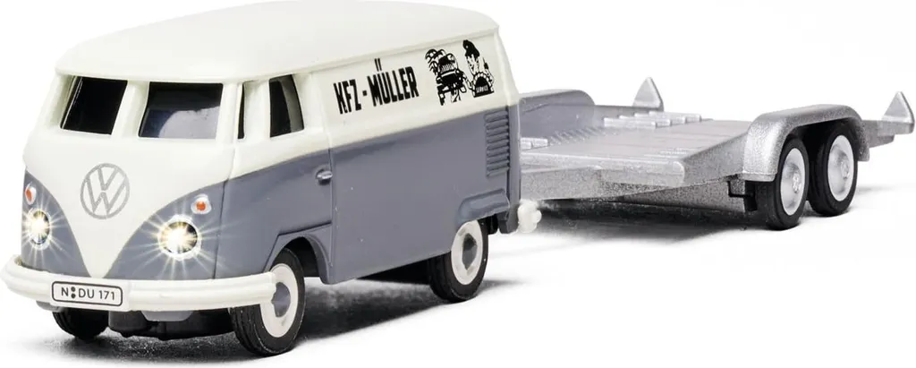 Carson 1:87 VW T1 Bus Panel Van avec Remorque 100% RTR Modèle Réduit - 2