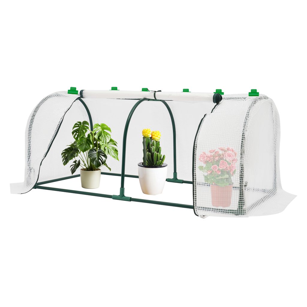Kleines Gewächshaus, Kleines Gewächshaus für Balkon, Tomatengewächshaus mit Roll-Up-Fenster