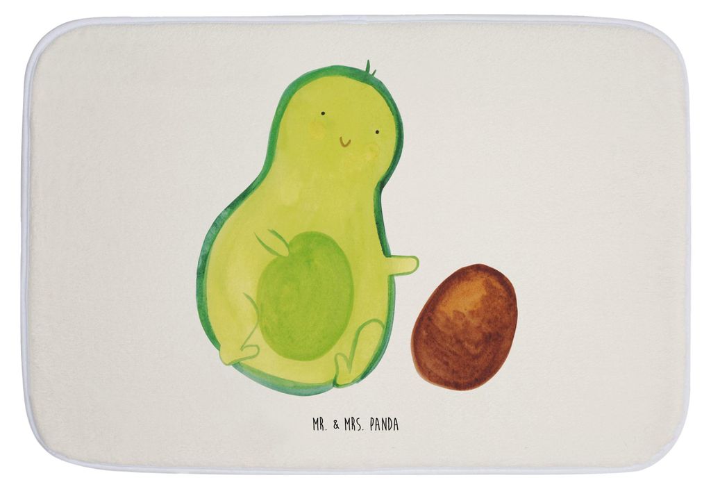Mr. & Mrs. Panda badezimmermatte Avocado Kern rollt - Weiß - Geschenk, Duschvorleger, Geburt, glücklich, Baby, Badvorleger, Badematte, Love, Bade...