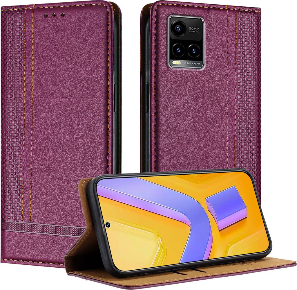 Handyhülle für Vivo Y21S/Y33S Leder Flip Klappbare Produktbild 