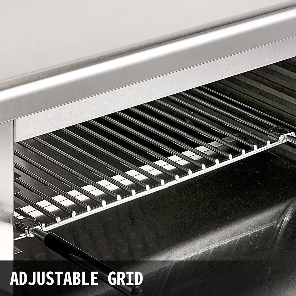 Gril salamandre électrique pro 2000W - Grille réglable pour fromages - 9