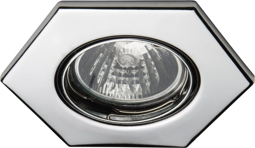 C-Light 6-Eck Halogen Einbaustrahler Spot 12 V Chrom Produktbild 