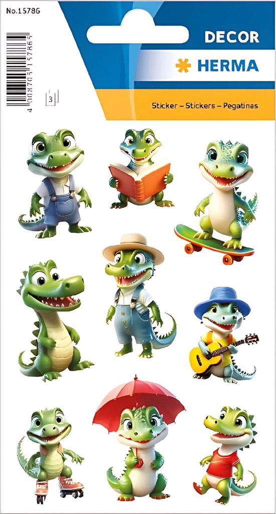 HERMA Krokodil Aufkleber, Tier Sticker für Kinder & Image du produit 