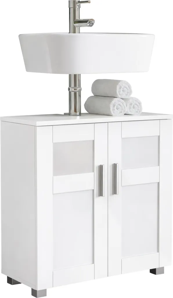 Petit Meuble de Rangement pour Salle de Bain Nilari Gain de Place 60cm