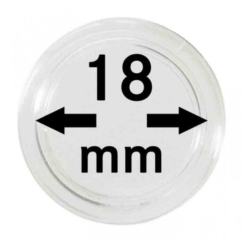 Lindner 2250018P Münzkapseln 18 mm-10er Pack Produktbild 
