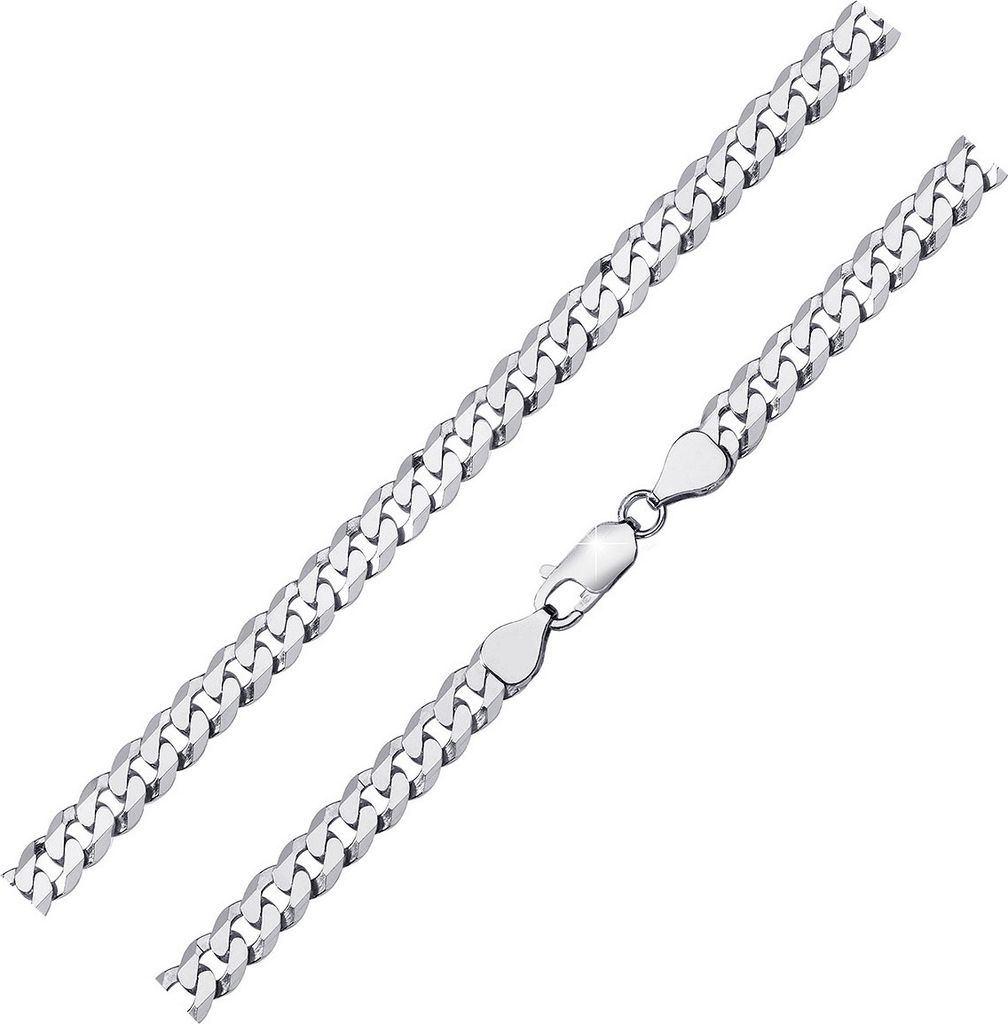 MATERIA Herren Armband Panzerkette Silber 925 - flaches Produktbild 