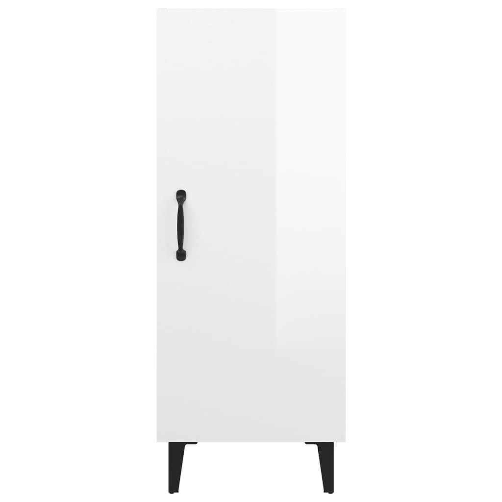 vidaXL Kredens biały wysoki połysk 34,5x34x90 cm materiał Zdjęcie produktu 6