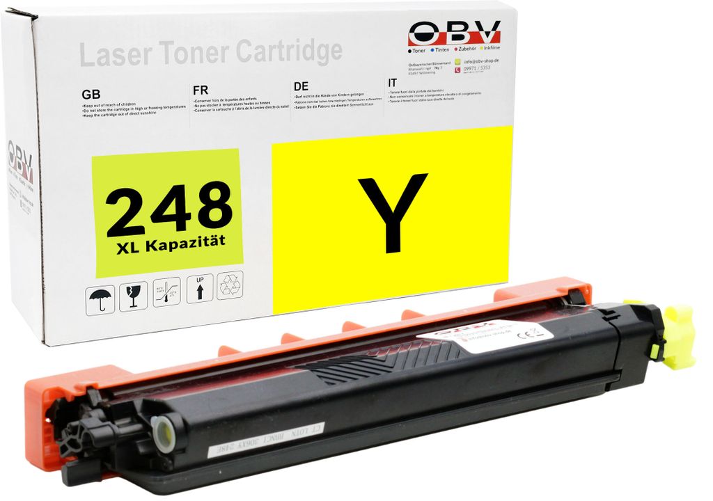 Toner kompatibel Brother 248XL TN-248XLY Gelb für HL-L3240CDW MFC-L3760CDW DCP-L3560CDW u. v. m. – 2300 Seiten – mit Chip